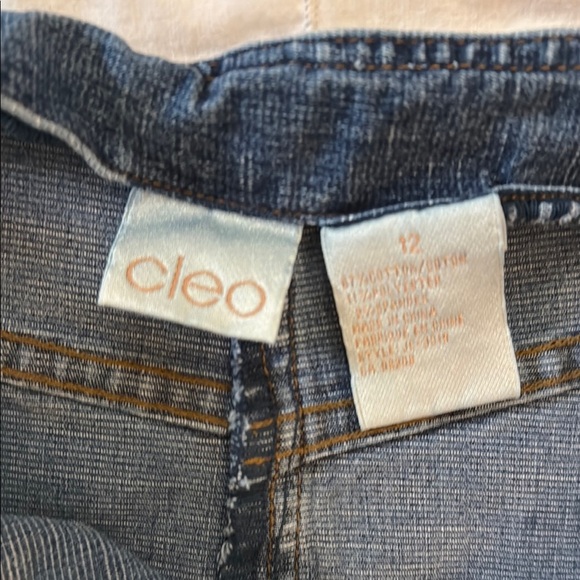 Cleo Blue Stretch Denim Maxi Skirt with back slit. Size 12. - Picture 5 of 7